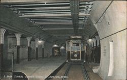 Tunnel Station, Court St., Boston, Mass. Postcard