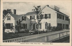 Summer Home of Mrs. Price Post, Edgartown Postcard