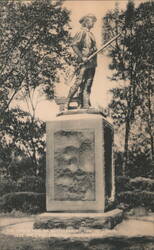 Minute Man Statue, Battleground, Concord, MA Postcard