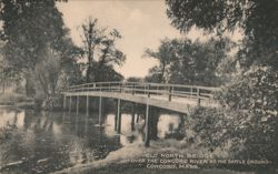 Old North Bridge, Concord River at Battle Ground Postcard
