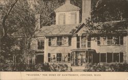 Hawthorne's Wayside Home, Concord, MA Postcard