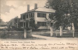 Emerson House, Concord Postcard