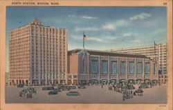 North Station, Boston, Mass. - Boston & Maine R.R. Postcard