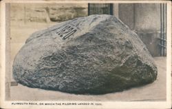 Plymouth Rock, On Which The Pilgrims Landed In 1620 Postcard