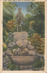 Capt. Parker Minute Man Statue, Lexington, Mass. Postcard