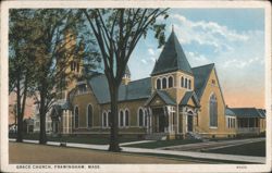 Grace Church, Framingham, Massachusetts Postcard