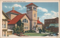 Central Methodist Church - Brockton, MA Postcard