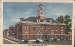 Post Office, Brockton, Massachusetts Postcard
