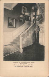 Longfellow House Staircase, Washington's Headquarters Postcard