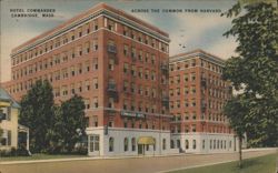 Hotel Commander, Cambridge, MA - Across from Harvard Postcard