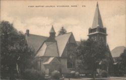 First Baptist Church, Stoneham, Massachusetts Postcard