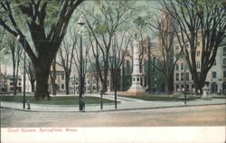 Court Square, Springfield, Mass. Postcard
