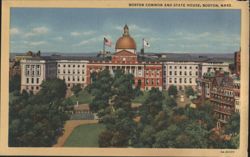 Boston Common and State House Postcard