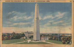 Bunker Hill Monument, 221 Feet in Height Postcard