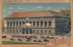 Public Library Boston, Massachusetts Postcard