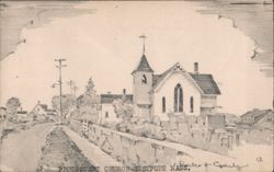 Protestant Church, Westport, MA Postcard