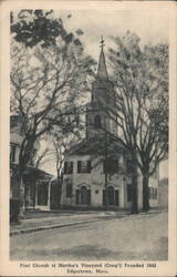 First Church of Martha's Vineyard, Edgartown, MA Postcard