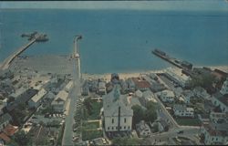 Center of Provincetown from Pilgrim Monument Postcard