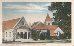 Trinity Parish House & Church, Episcopal Postcard
