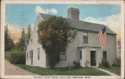Macy-Colby House, Built 1654, Amesbury, Massachusetts Postcard