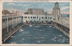Nautical Swimming Pool, Revere Beach Postcard