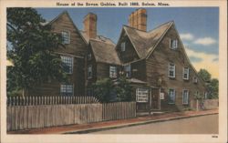 House of the Seven Gables, Built 1668 Postcard