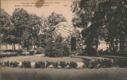 Soldiers Memorial, Community Park, North Attleboro Postcard