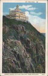 Summit House, Mt. Tom - 1,300 Feet from Cliffs Postcard