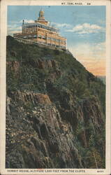 Summit House, Mount Tom, Mass. Postcard