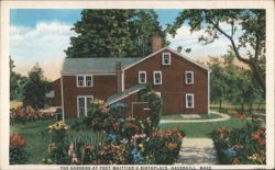 Gardens at Poet Whittier's Birthplace Postcard