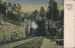 Hoosac Tunnel Train Emerging, North Adams, Mass. Postcard