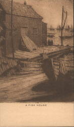A Fish House, Provincetown, MA Postcard