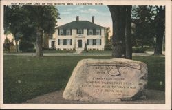 Old Boulder Line of Minute Men, Lexington, MA Postcard