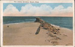 The Jetties, Salisbury Beach Postcard