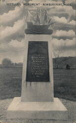 Settlers Monument - Newburyport, Mass. Postcard