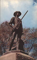 National Guard Minuteman Statue by Daniel Chester French Postcard