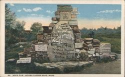 Rock Pile, Jacobs Ladder Road, Berkshires Postcard