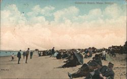 Salisbury Beach, Mass., looking S. Postcard