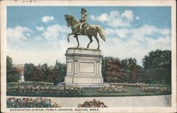 George Washington Equestrian Statue, Public Gardens Postcard