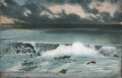 Ocean Scene at Revere Beach Postcard