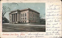 Public Library, Lynn, Massachusetts Postcard