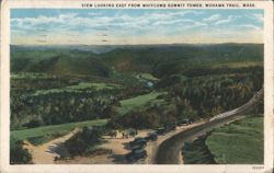View Looking East from Whitcomb Summit Tower, Mohawk Trail Postcard