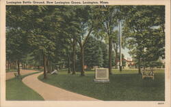Lexington Battle Ground, Lexington Green, MA Postcard