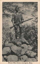 Minute Man Statue, Lexington, Mass. Postcard