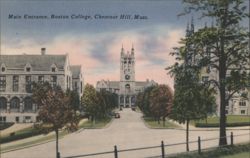 Main Entrance, Boston College Postcard