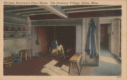 Kitchen, Governor's Faire House. The Pioneers' Village Postcard