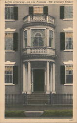 Salem Doorway—on the Famous 19th Century Street Postcard