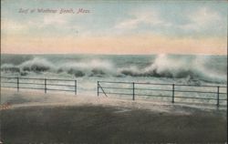 Surf at Winthrop Beach, Mass. Postcard