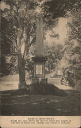 Battle Monument, Concord, MA, April 19, 1775 Postcard