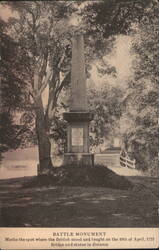 Battle Monument, Concord, MA Postcard
